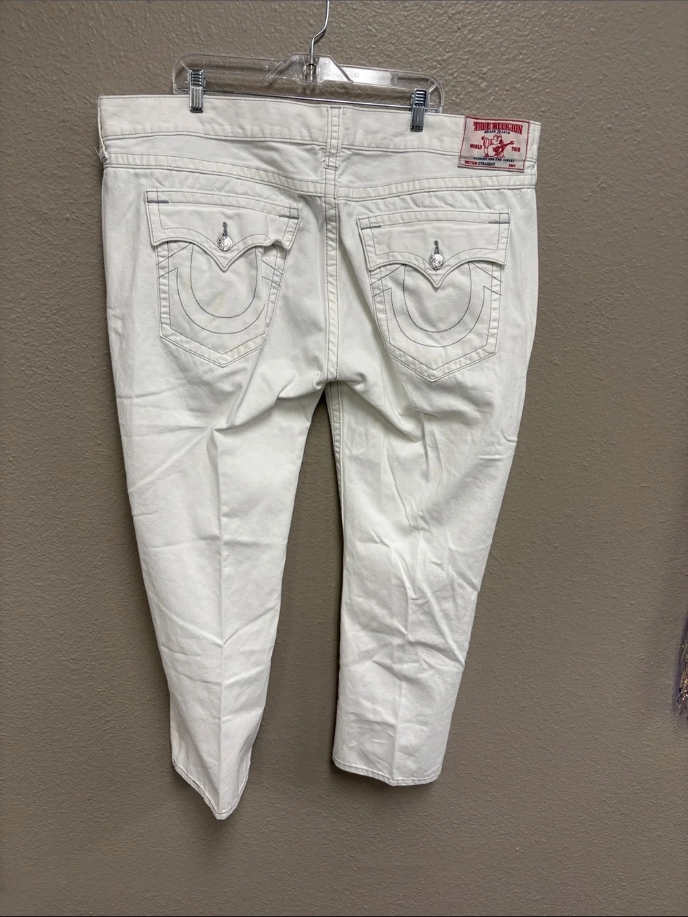 True Religion Men's Slim Straight Jeans in White